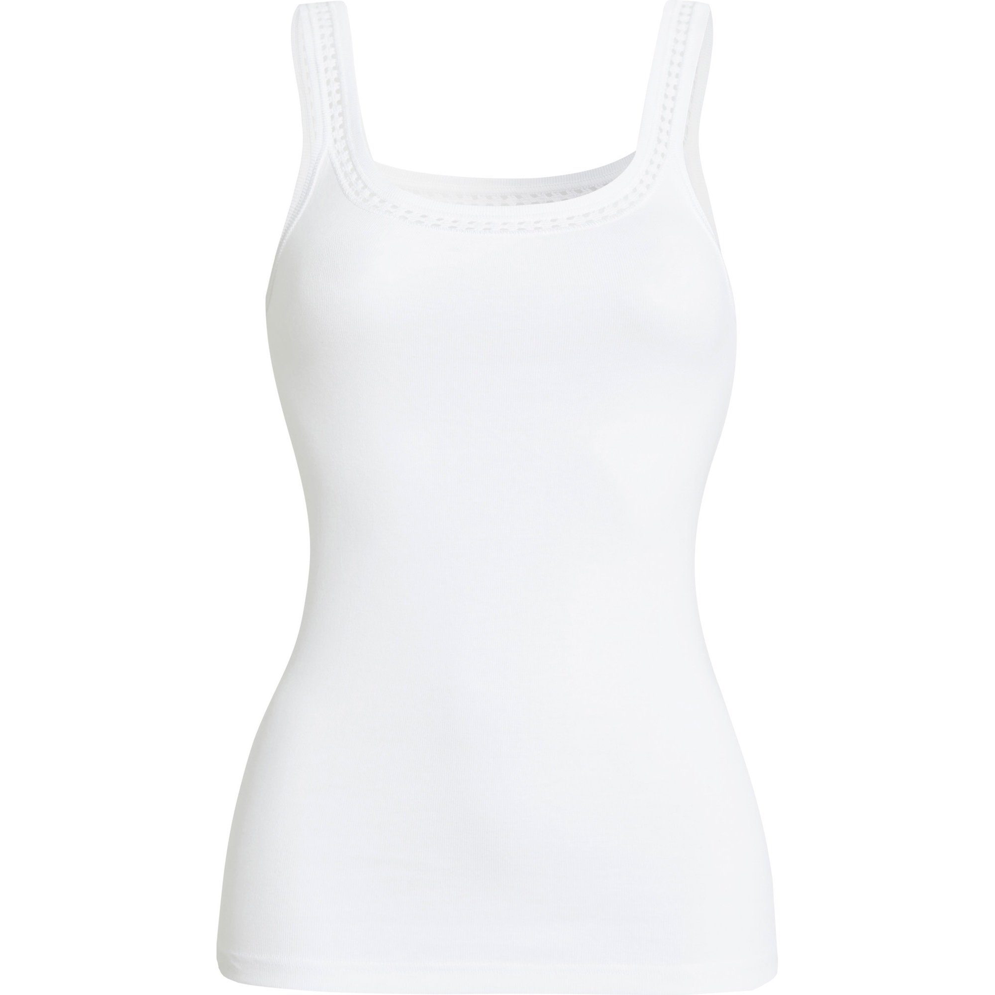 conta Unterhemd Damen-Unterhemd 2er-Pack Feinripp Uni