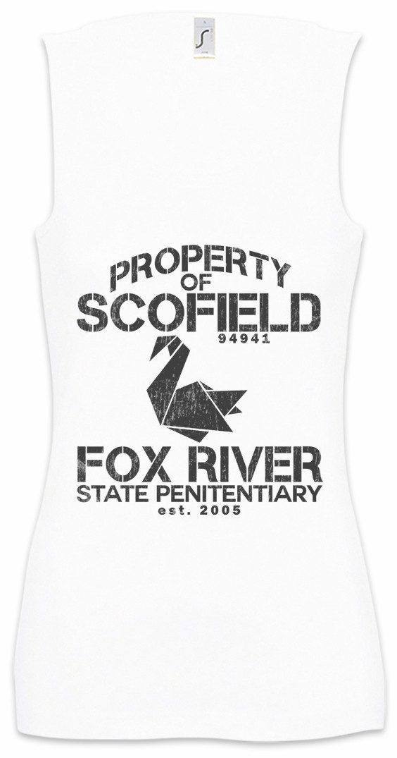 Tanktop Property Of Scofield Ärmelloses Damen T-Shirt Prison Michael Logo