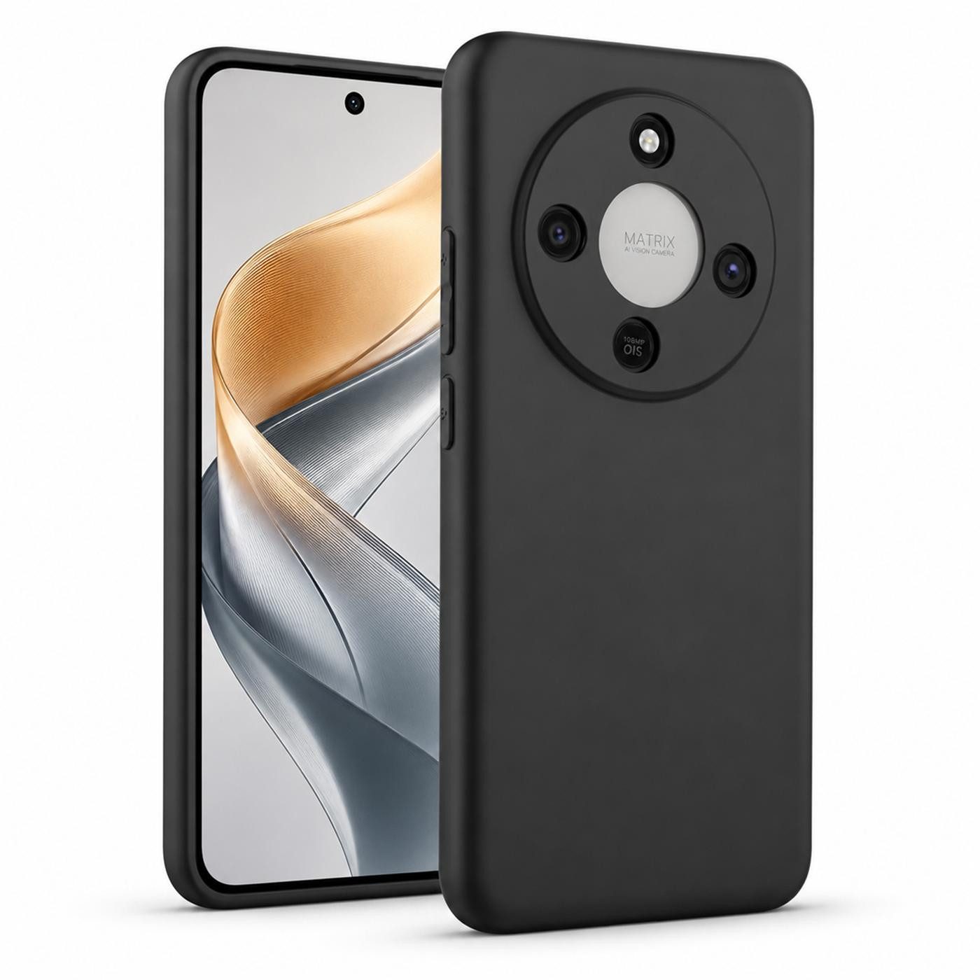CoolGadget Handyhülle Black Series Handy Hülle für Honor Magic8 Lite 6,79 Zoll, Edle Silikon Schlicht Robust Schutzhülle für Honor Magic 8 Lite Hülle