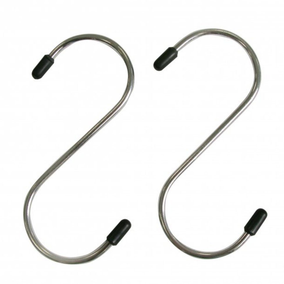 axentia Doppelhaken Universalhaken, 13 cm, 2 Stück verchromt 291471, (1-St)