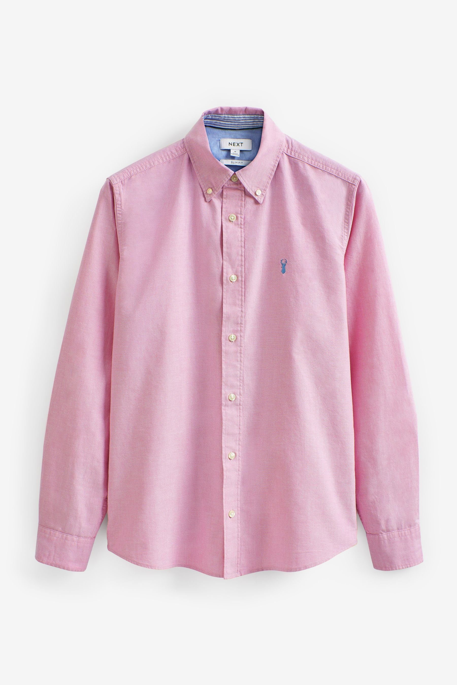 Next Langarmhemd Langärmeliges Slim Fit Oxfordhemd günstig online kaufen