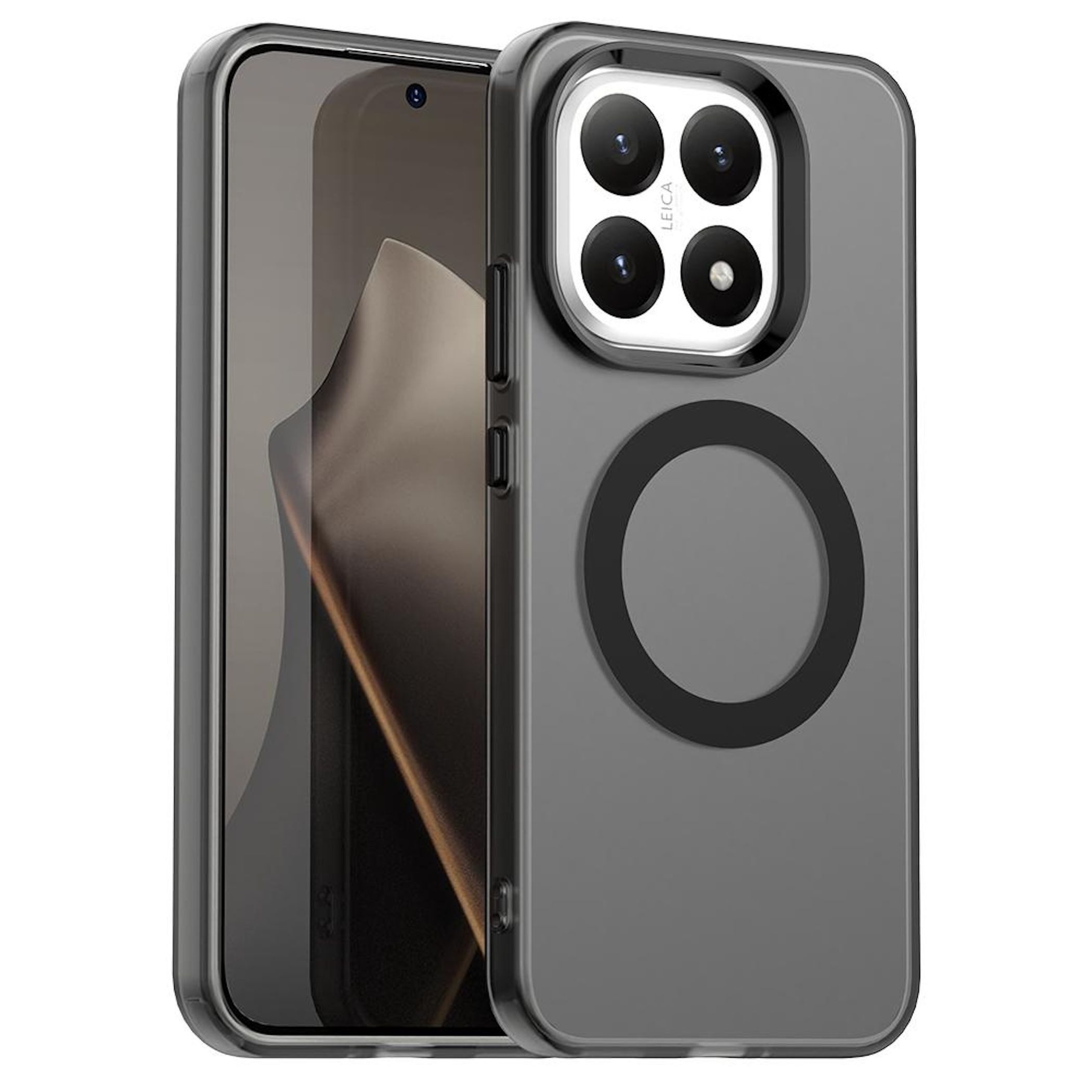 Wigento Handyhülle Für Xiaomi 15T 5G Candy Design Magsafe Hybrid TPU Schutzhülle Schwarz, Magsafe Funktion, Stoßschutz, präzise Aussparungen