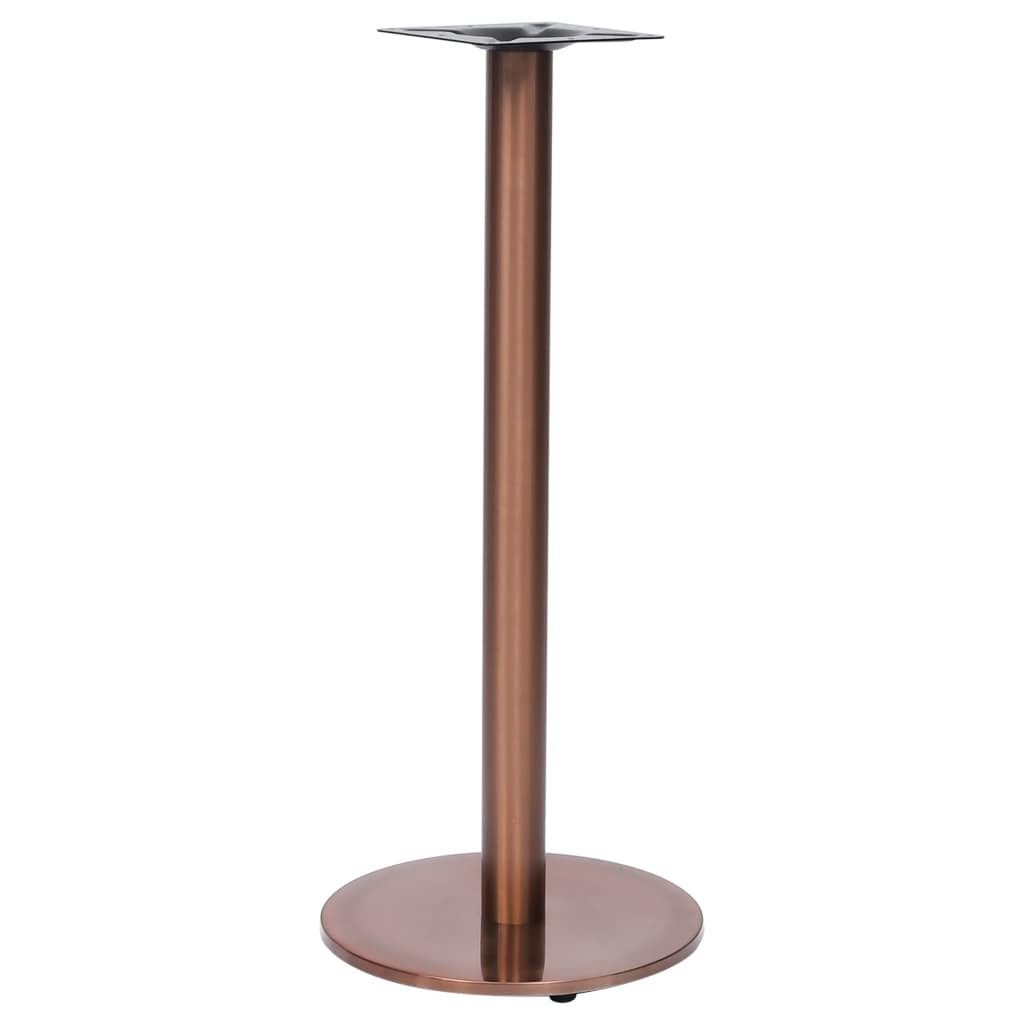 furnicato Tischbein Bistrotisch-Bein Edelstahl Gold Ø45 x 107 cm, Stabiles Tischgestell im Industrie-Design mit vorgebohrten Löchern