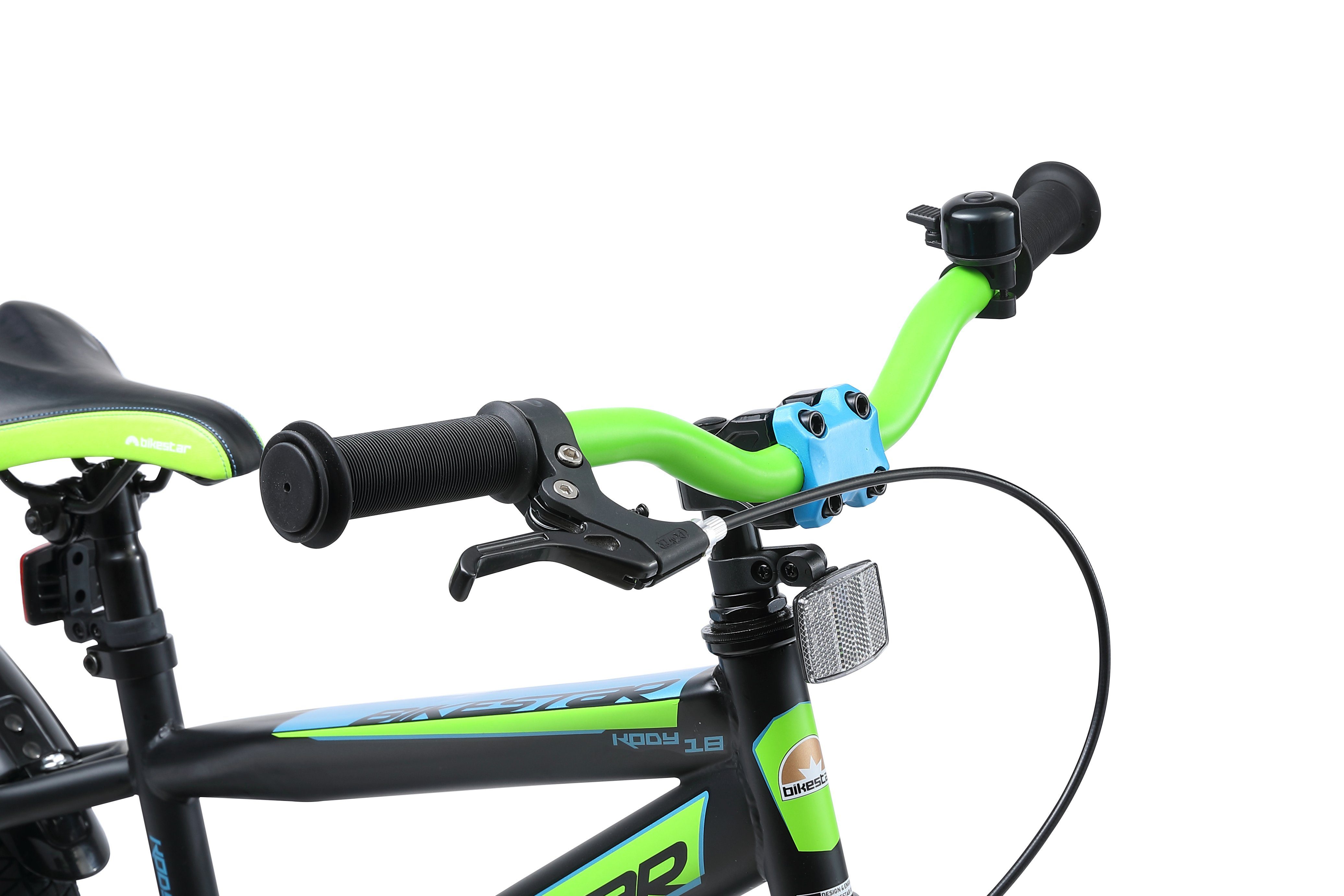 Bikestar Urban Jungle children's bicycle, 18 inch, from 109 cm, 5 - 7 years, boys, girls, 1 gear, hand brake, coaster brake, chain guard, height adjustable