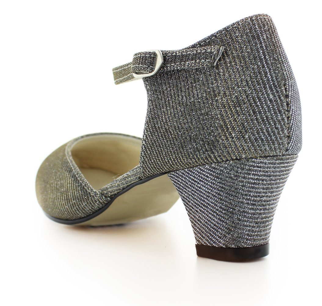 White Lady 850 Glitter zweifarbig - weite Riemchen Pumps Slingpumps günstig online kaufen