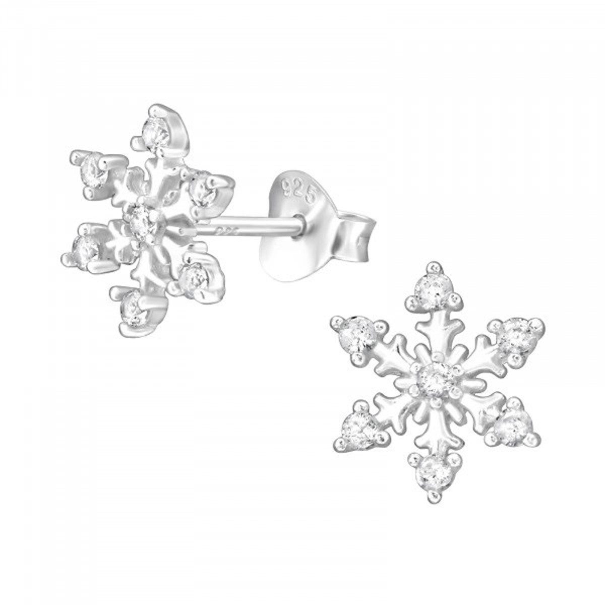 ALEXANDER YORK Paar Ohrstecker SCHNEEFLOCKE, 2-tlg., 925 Sterling Silber