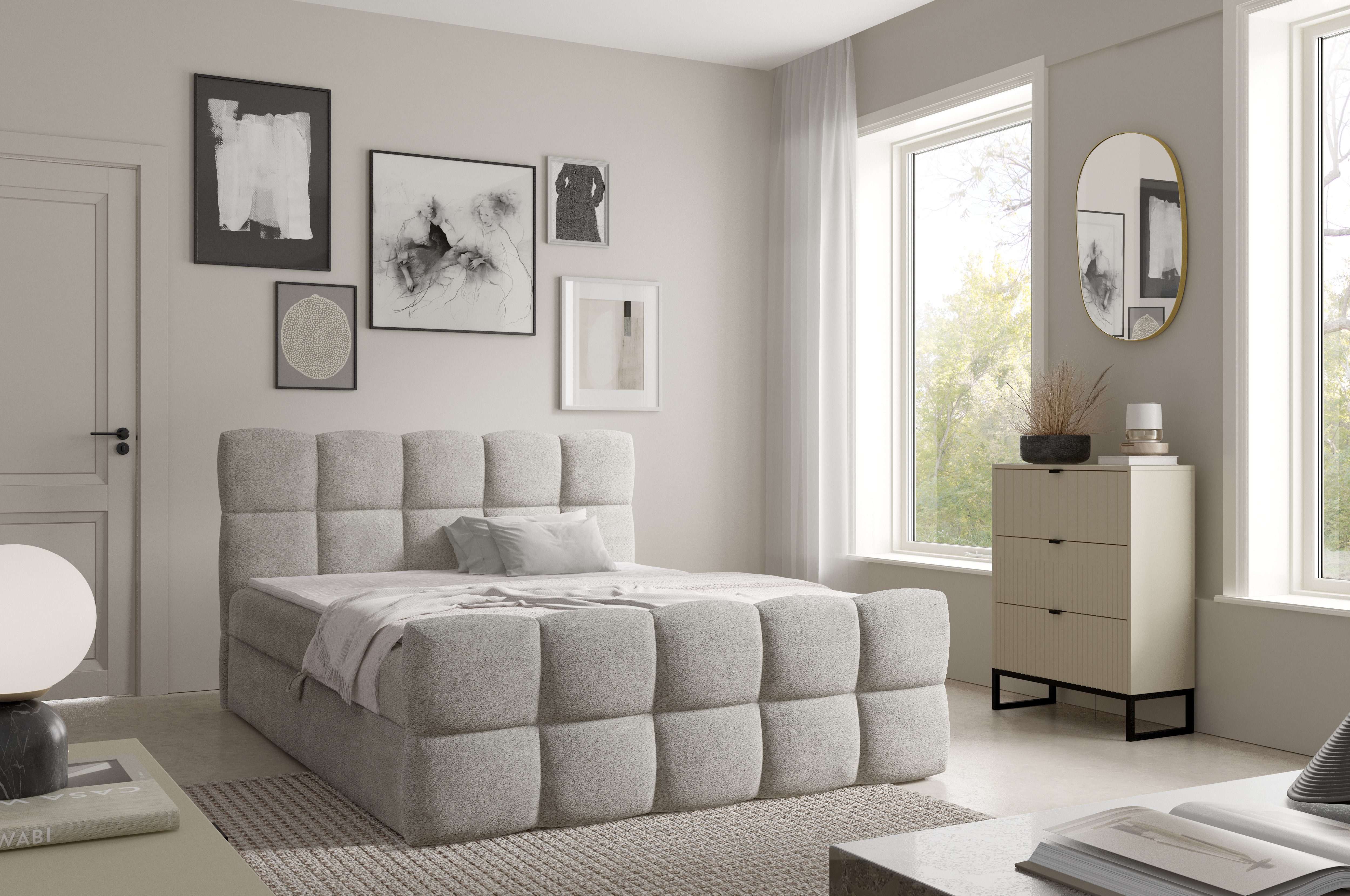 yourhouse24 Boxspringbett Valentino mit 2 Bettkästen, günstig online kaufen
