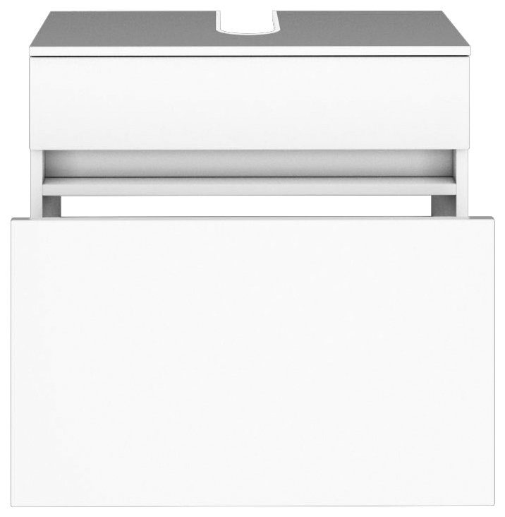 welltime Waschbeckenunterschrank Baabe Badmöbel Breite 60 cm, hängende Montage – Bild 4 von 5
