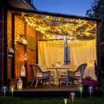 relaxdays Gartenleuchte 20 x LED Solarleuchte Farbwechsel