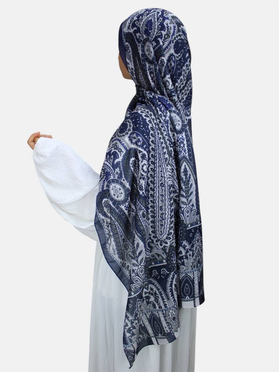 Aymasal Kopftuch Soft Boheme Hijab Bohemian Vintage Kopftuch Scarf Schal Islam 180x72, Bohemian Style, weicher Stoff, 180x72