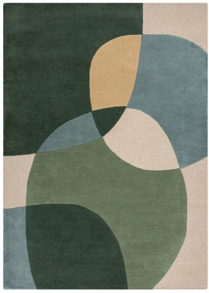 FLAIR RUGS Wollteppich Glow, gemustert & modern, rechteckig, Höhe: 8 mm, fußbodenheizungsgeeignet, mit Hoch-Tief-Effekt
