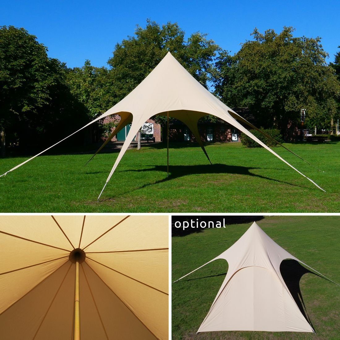 Pavillon your GEAR Sonora - Sternzelt Ø 10 x 4 m Sonnendach Baumwollmischgewebe