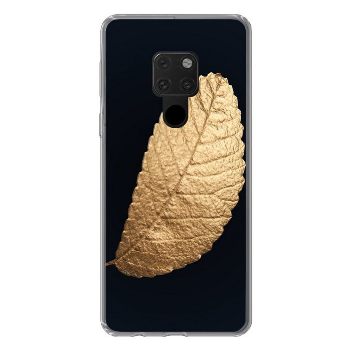 MuchoWow Handyhülle Gold - Blätter - Schwarz - Pflanzen - Luxus - Natur Phone Case Handyhülle Huawei Mate 20 Silikon Schutzhülle