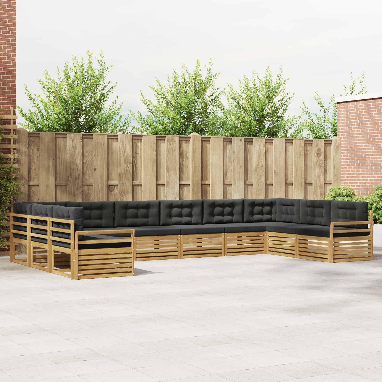 vidaXL Gartensofa Sofagarnituren 10 Stk., 10 Teile
