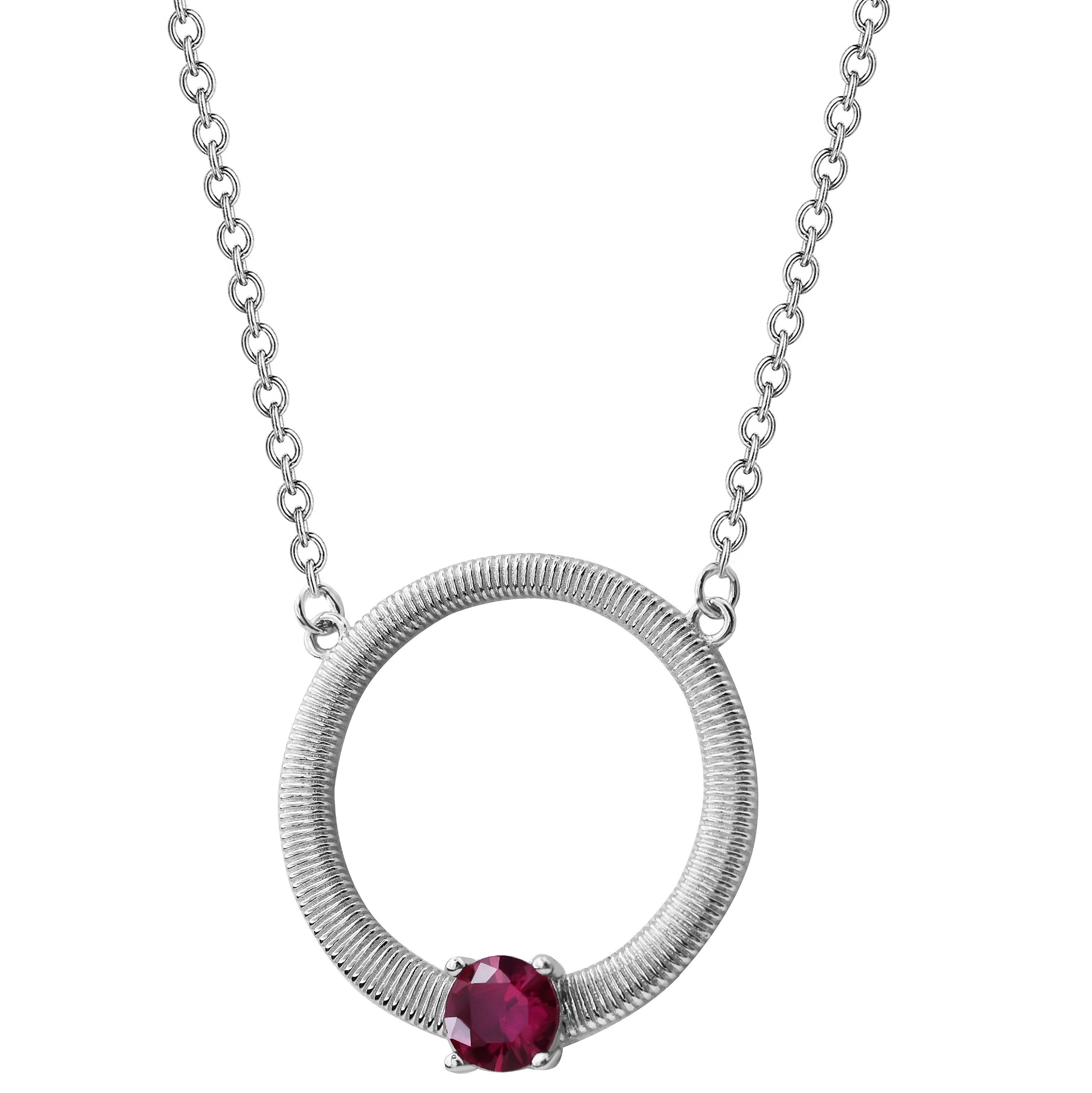 Kette mit Anhänger Schmuck Geschenk Silber 925 Halsschmuck Halskette Ankerkette Kreis