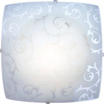 etc-shop Deckenstrahler, Leuchtmittel nicht inklusive, Glas Decken Leuchte Wohn Ess Zimmer Beleuchtung Blumen Blüten Design
