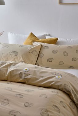 Bett-Set, Igel Bettbezug und Kissenbezug mit Blumen im Set, Next, Bezug: Baumwolle