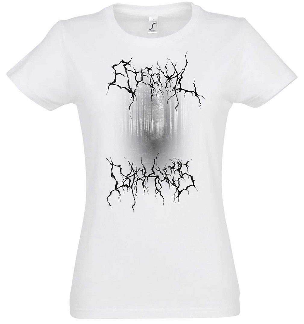 Print-Shirt Eternal Darkness Blackmetal Forest Damen T-Shirt Black Death Norwegian