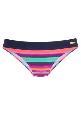 LASCANA Bikini-Hose Rainbow mit Umschlagbund