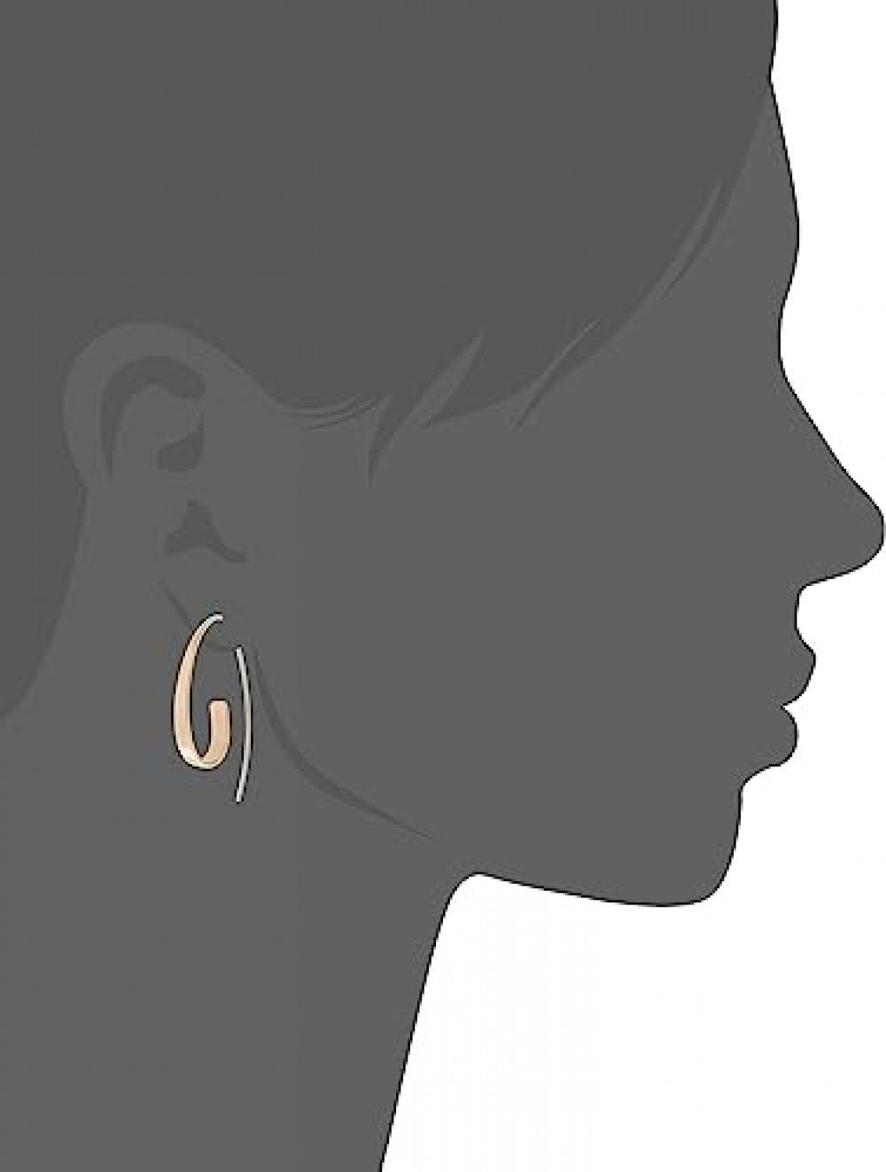 Ohrringe golden Paar Creolen Spiralglanz, Creolen für Frauen Vintage WaKuKa große geometrische