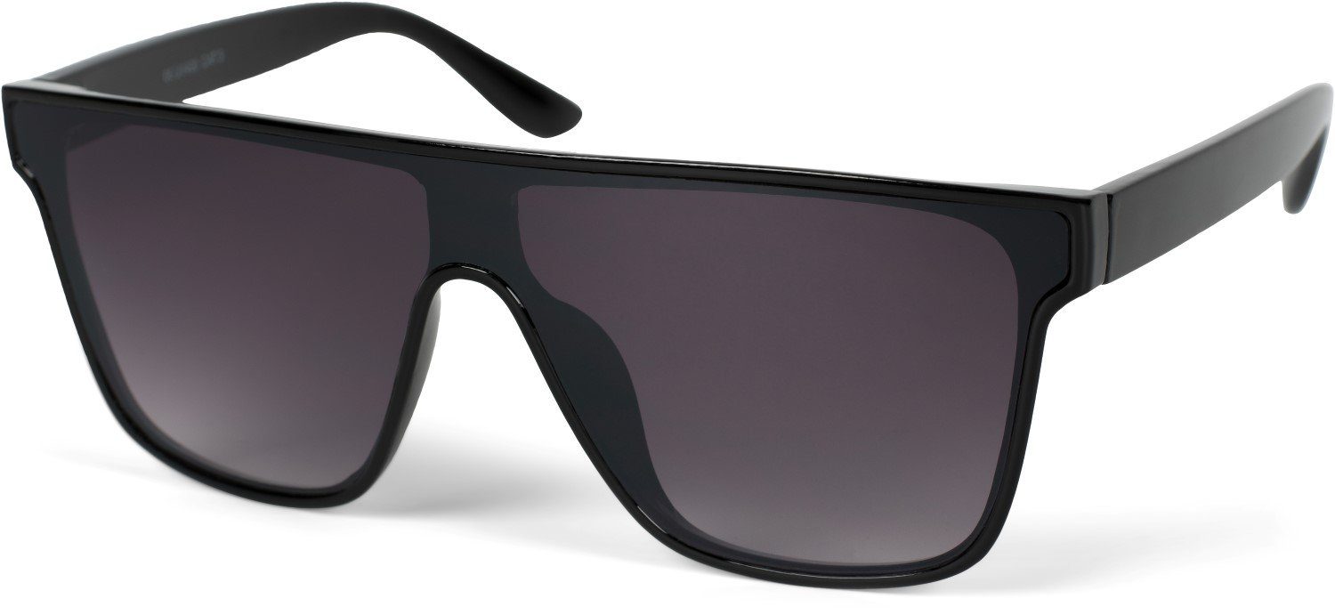 Schwarz Grau / (1-St) Verlauf Sonnenbrille Glas Gestell Getönt styleBREAKER