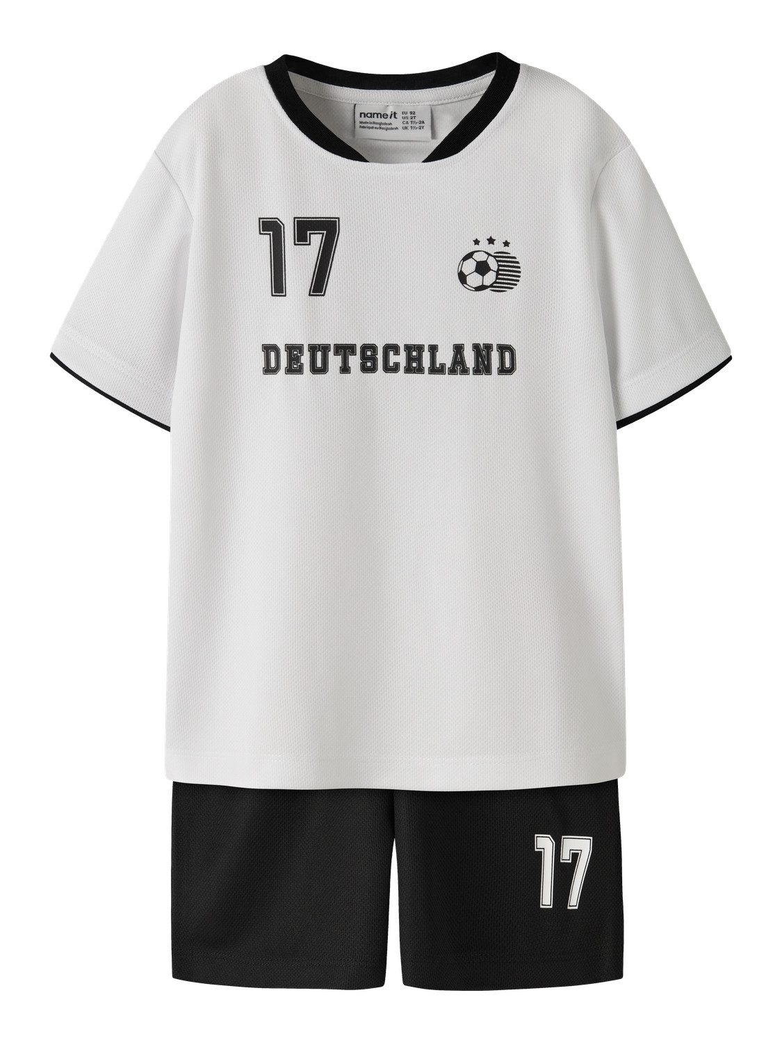 Name It T-Shirt Fußballset Deutschland T-Shirt & Shorts Nmnhiteam