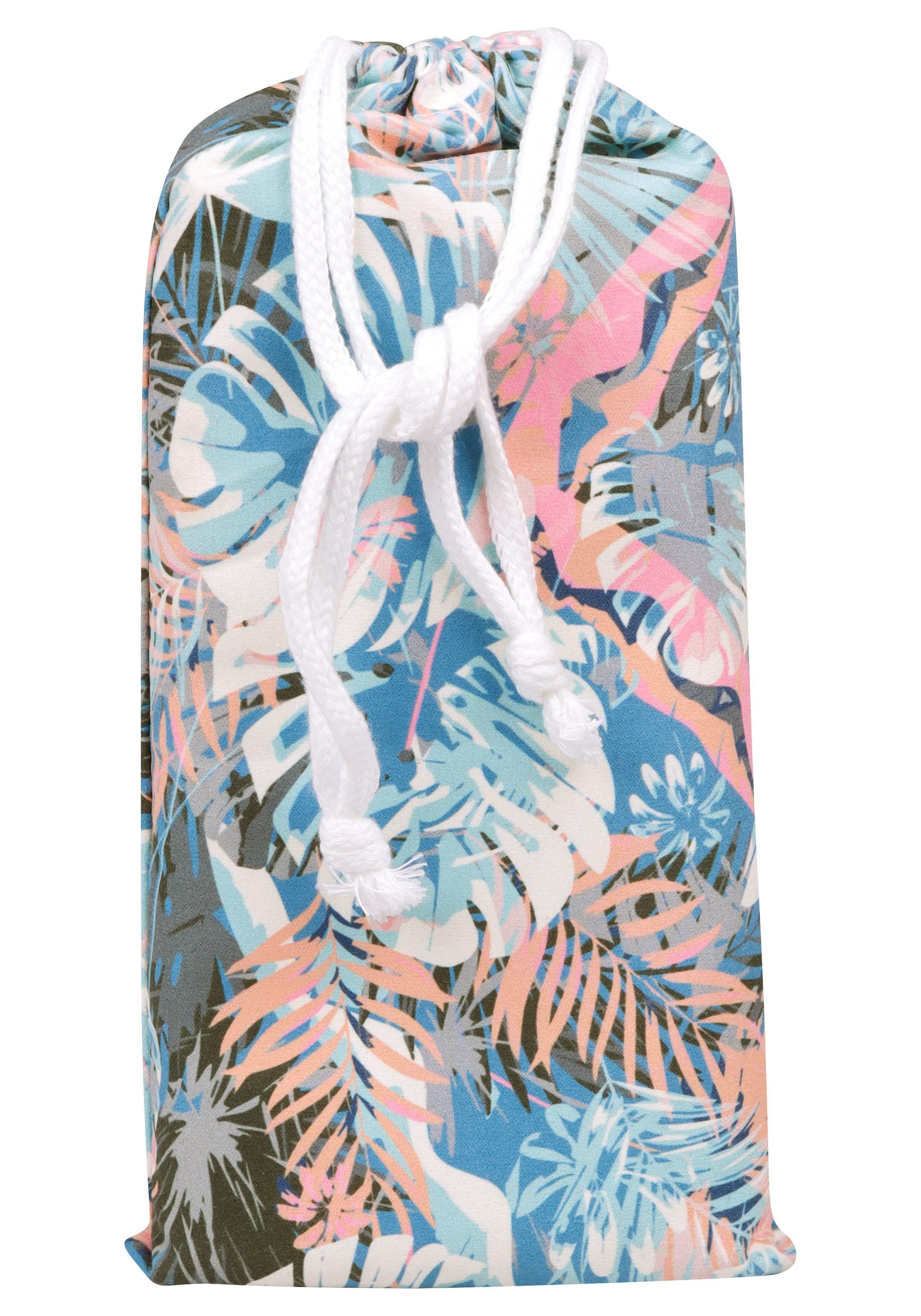 Capelli New York Strandtuch, Microfaser (1-St), schnelltrocknend, inkl. praktischer Tasche