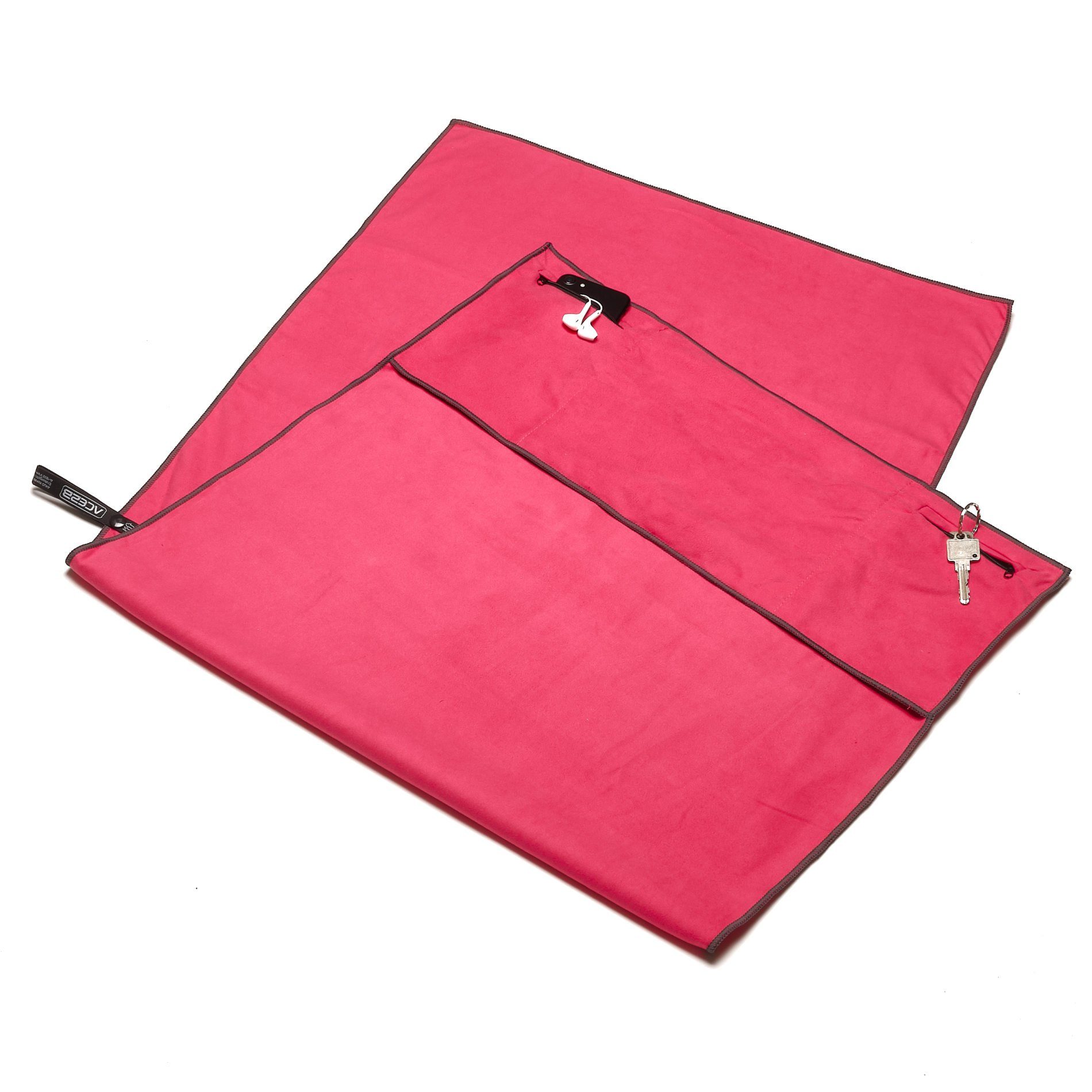 ACE2B Sporthandtuch ace2b Handtuch Mikrofaser Reißverschluss Taschen + Ruts günstig online kaufen