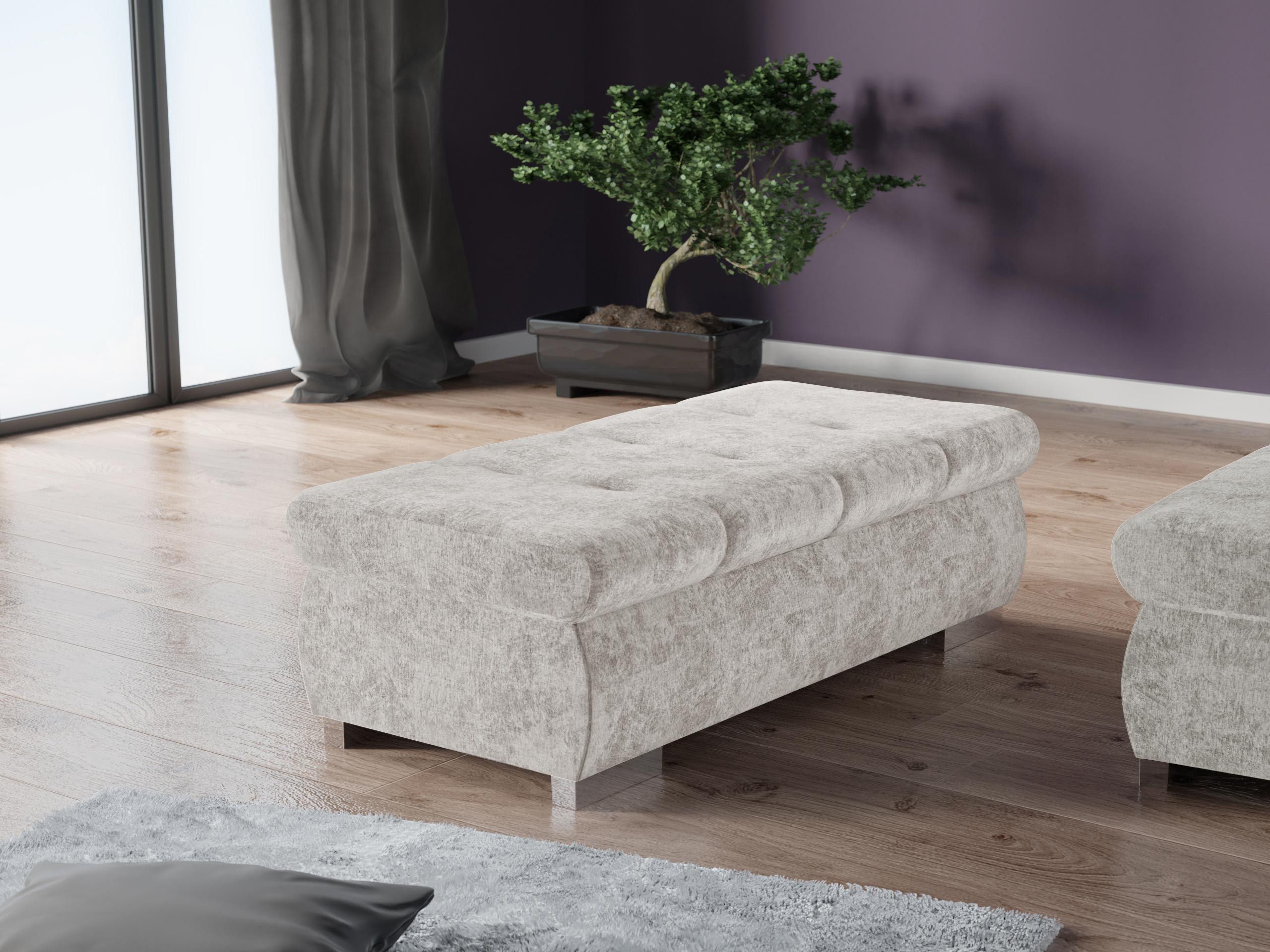 MIRJAN24 Polsterhocker Orkan Groß, Holzkonstruktion, 120x60x39 günstig online kaufen