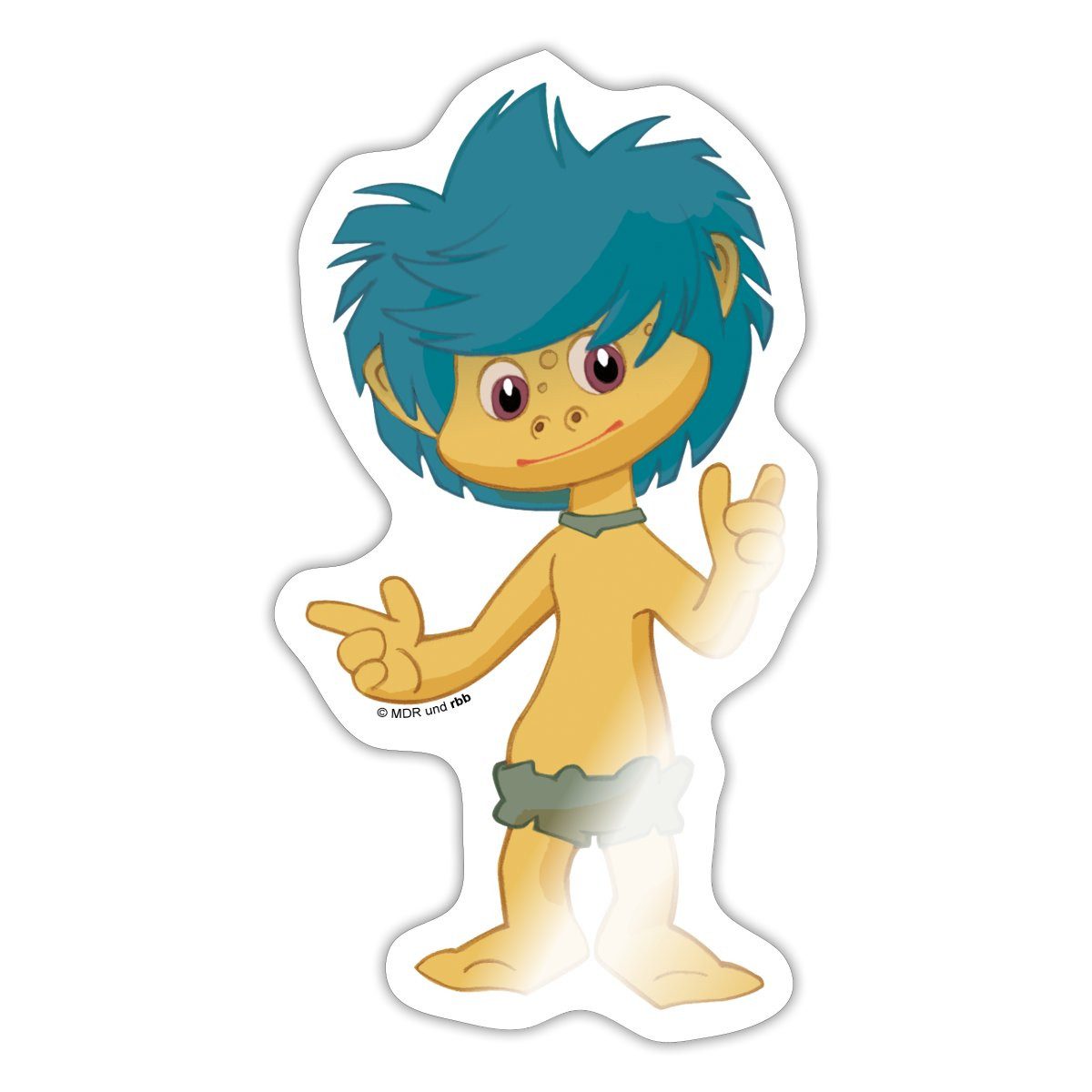 Spreadshirt Aufkleber Sanmännchen Und Seine Freunde Plumps Sticker Aufkleber