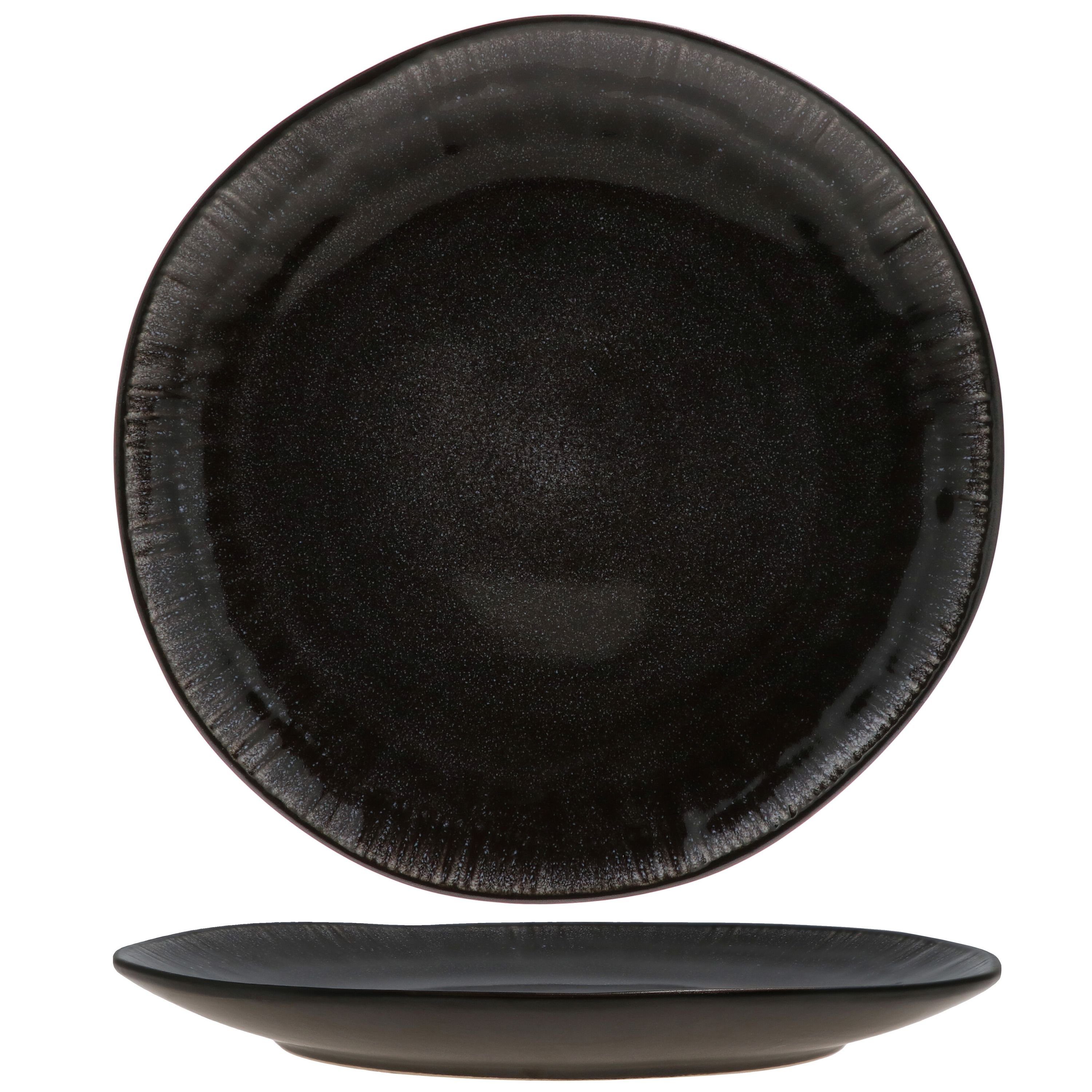 MamboCat Teller-Set 18tlg. Tellerset Zakynthos Reactive Glaze Schwarz- 24327312