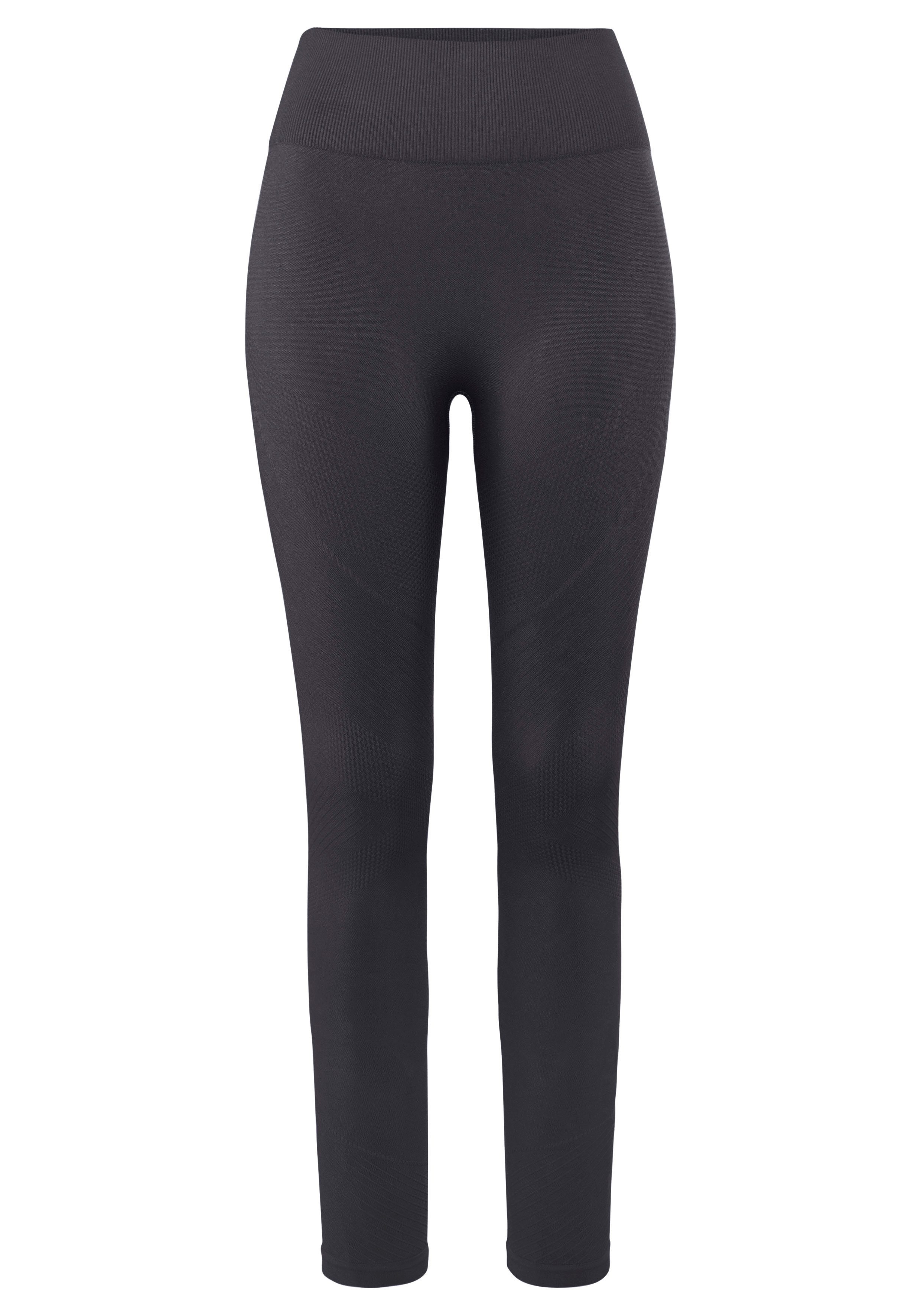 LASCANA Seamless Leggings Po Push Up mit Rippstruktur und Shapingeffekt, Sporthose, Sportleggings