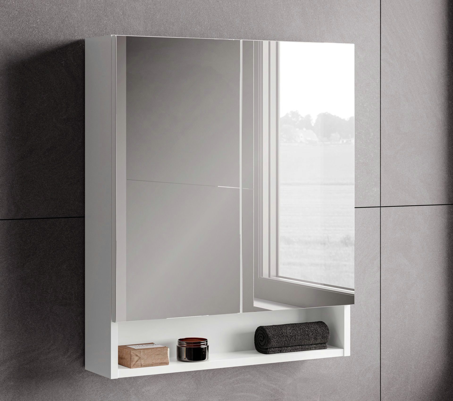 FACKELMANN Spiegelschrank Toilettenschrank, Badschrank, Spiegelschrank, Badezimmermöbel