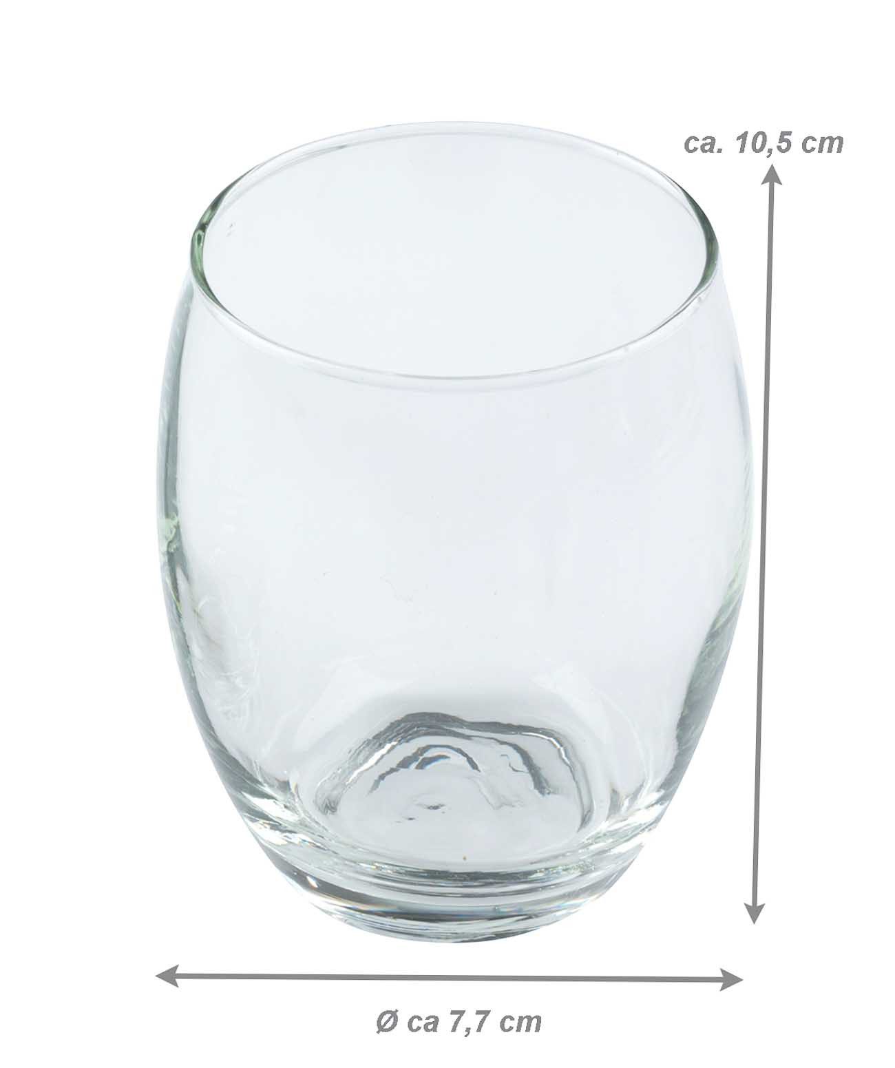 Bubble-Store Gläser-Set 6 Stück Trinkgläser mit verstärktem Boden und Rand, Glas, Wassergläser