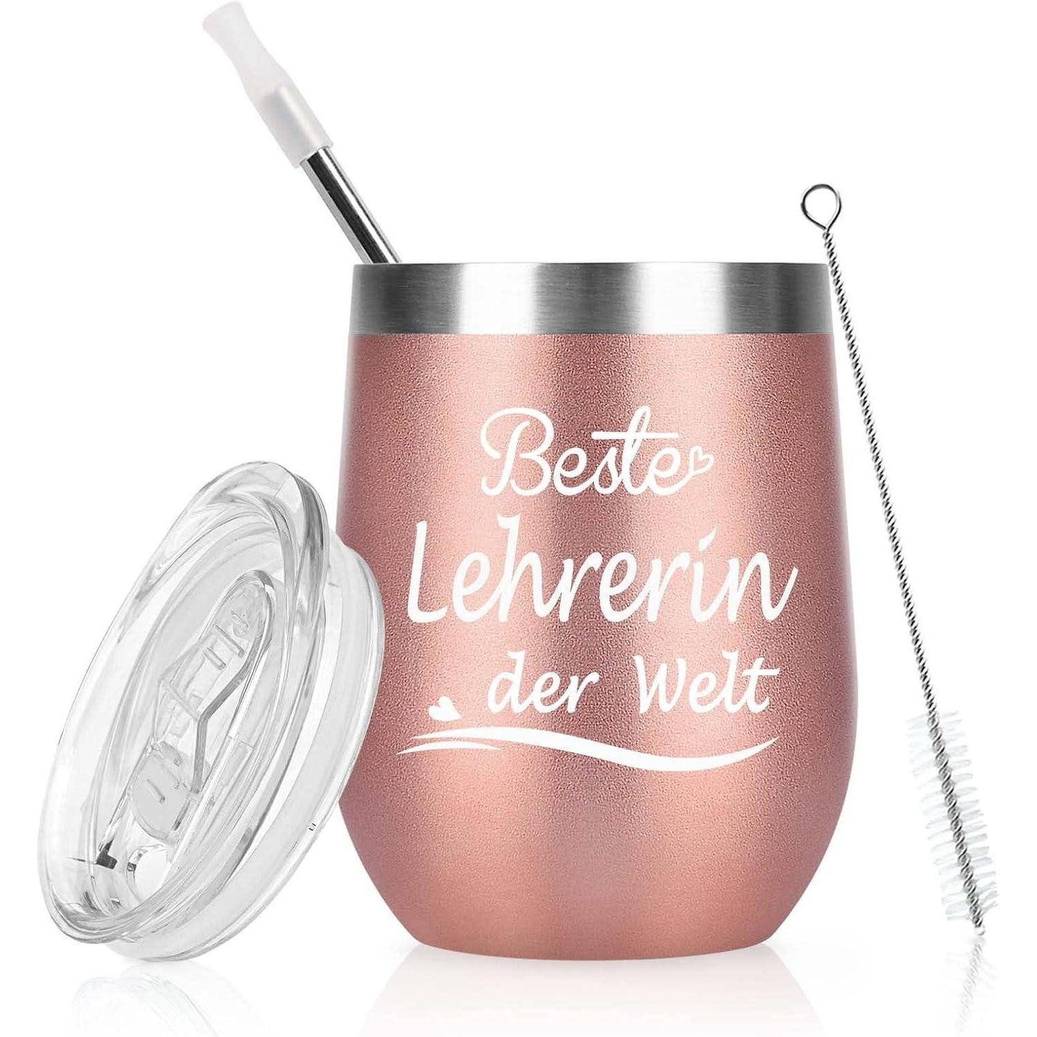 LuxusKollektion Coffee-to-go-Becher Thermobecher Edelstahl 350ml Kaffee Beste Lehrerin der Welt - 1