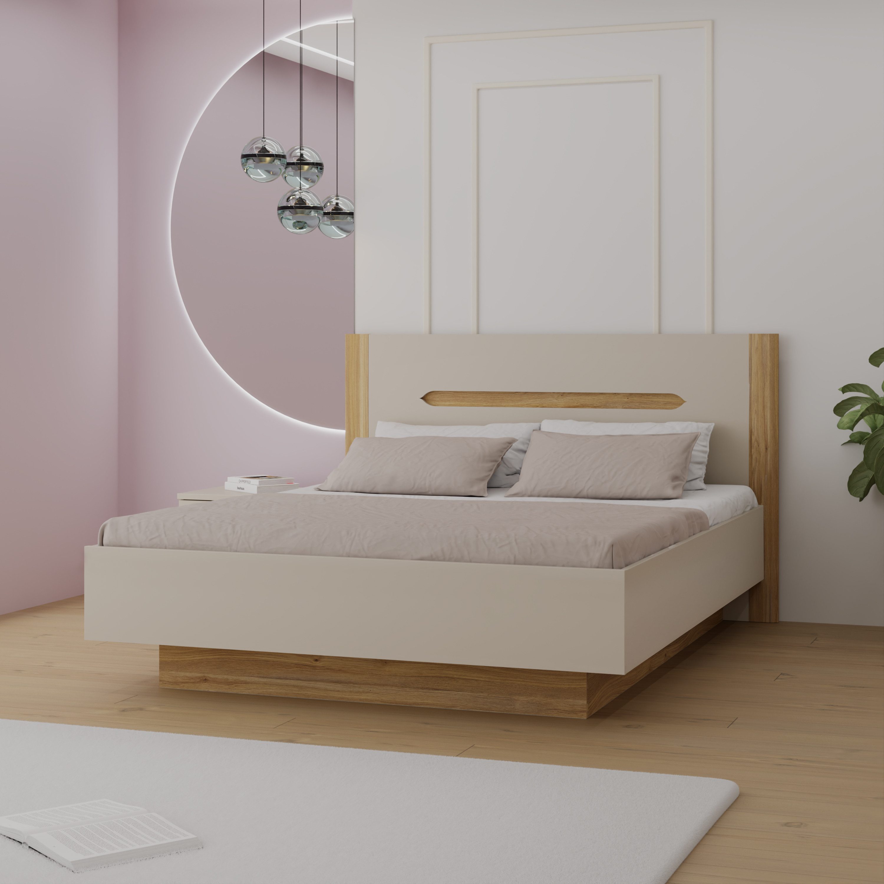 FORTE Stauraumbett, aufklappbarer Lattenrost, Stauraum