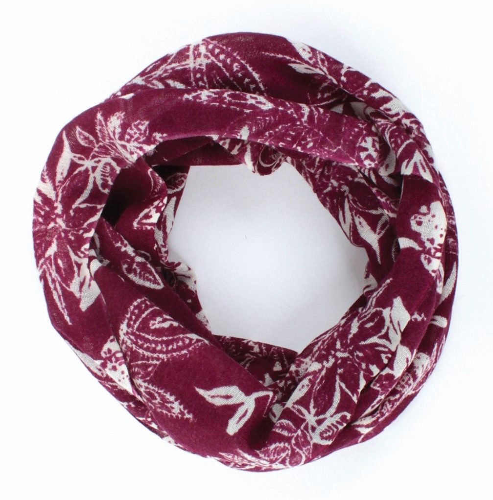 El Puente Schal Loop-Schal "Lilien", Handmade, Handmade