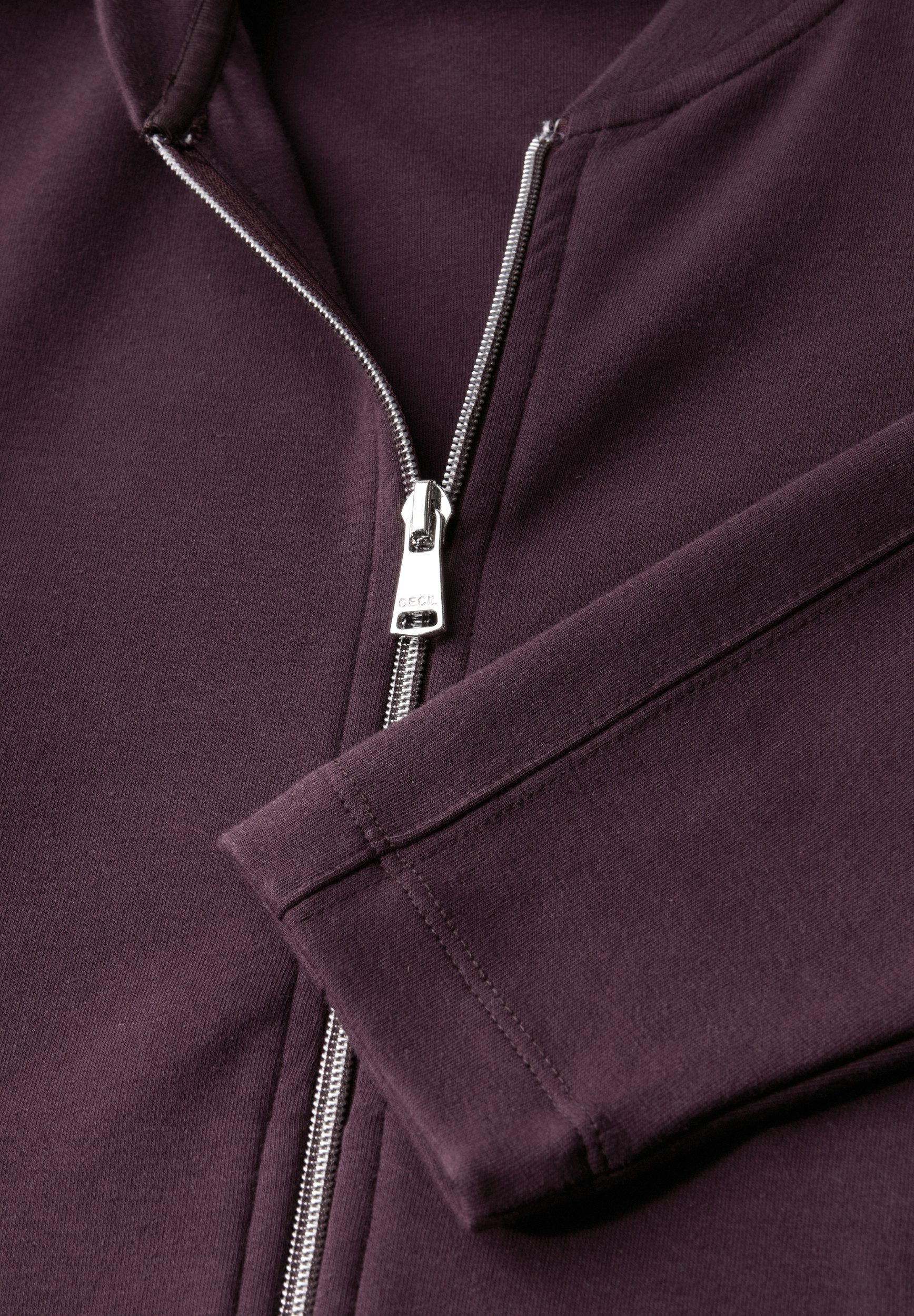 CECIL Sweatjacke Sweat Blouson with Strings günstig online kaufen