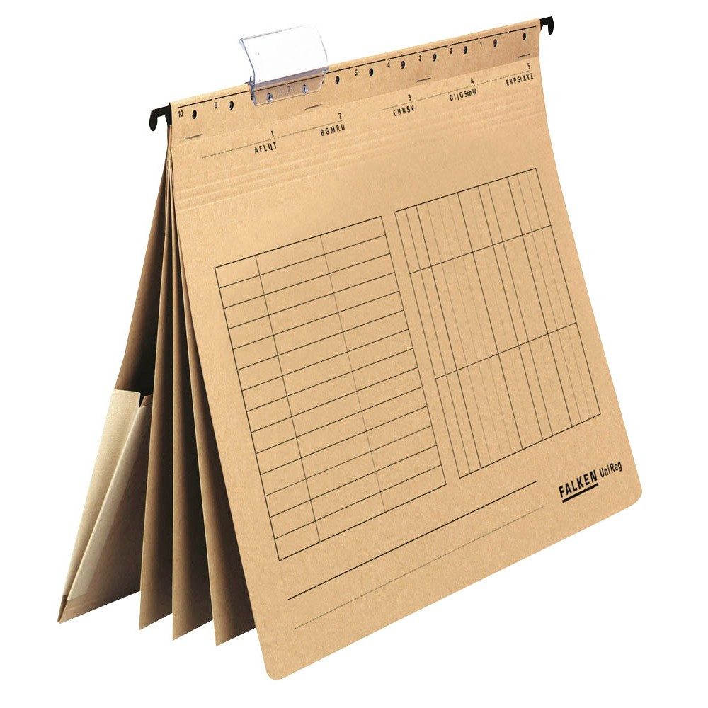 Falken Hängeordner Hängehefter UNIREG Karton natronbraun 4 x kaufmännische Heftung