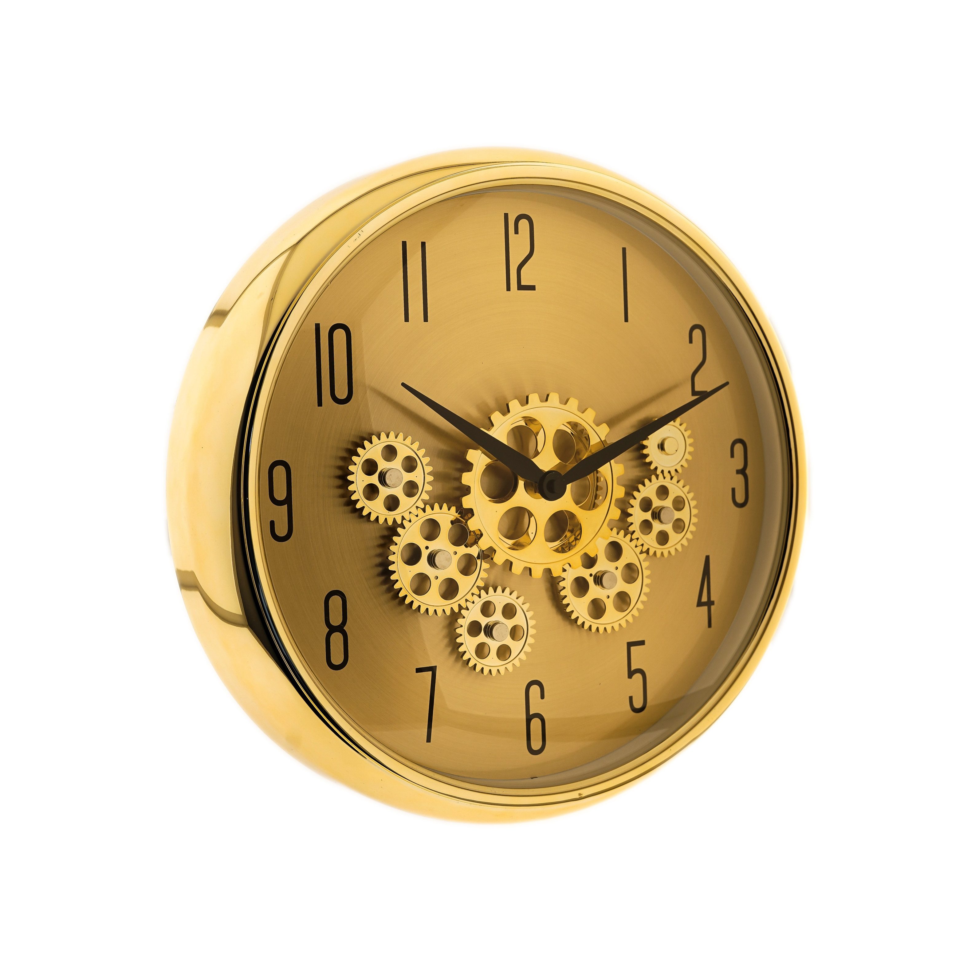Sunay Wanduhr mit Zahnrädern - ø35 x 9 cm, Analog im Industrial-Look (analog, 35 x 9 cm, mit Zahnrädern)