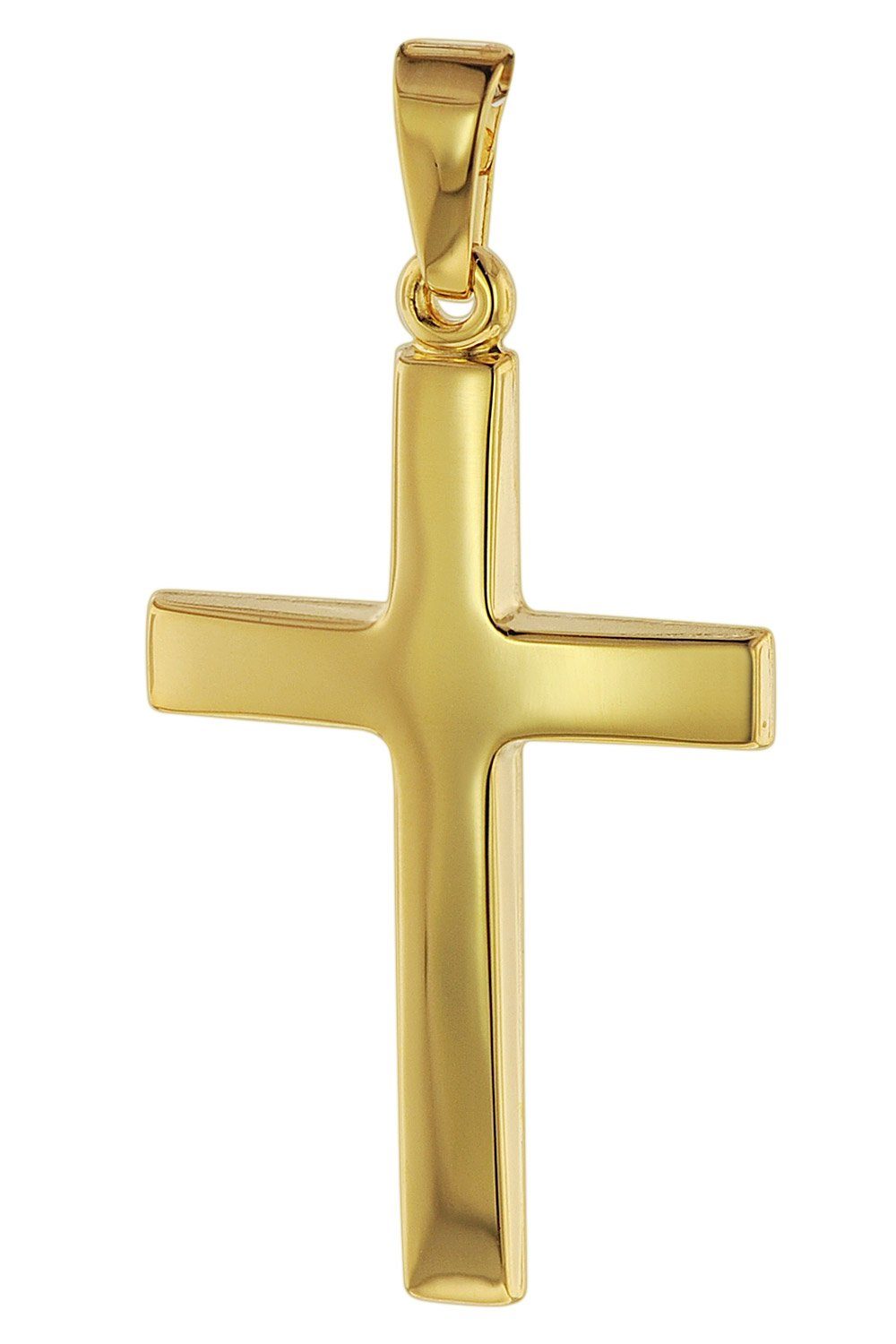 trendor Kreuzanhänger Kreuz- Gold 750 (18 Karat) 32 x 17 mm