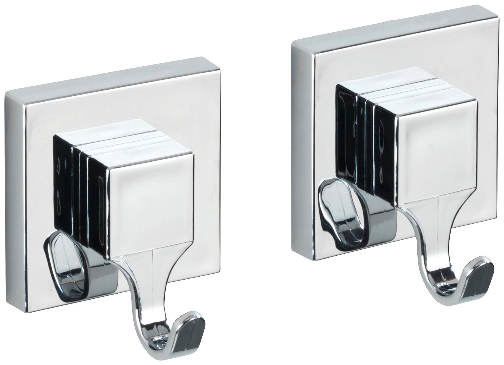 Outlet-Aufmerksamkeit WENKO Wandhaken Quadro, 2er bohren Set, Befestigen ohne