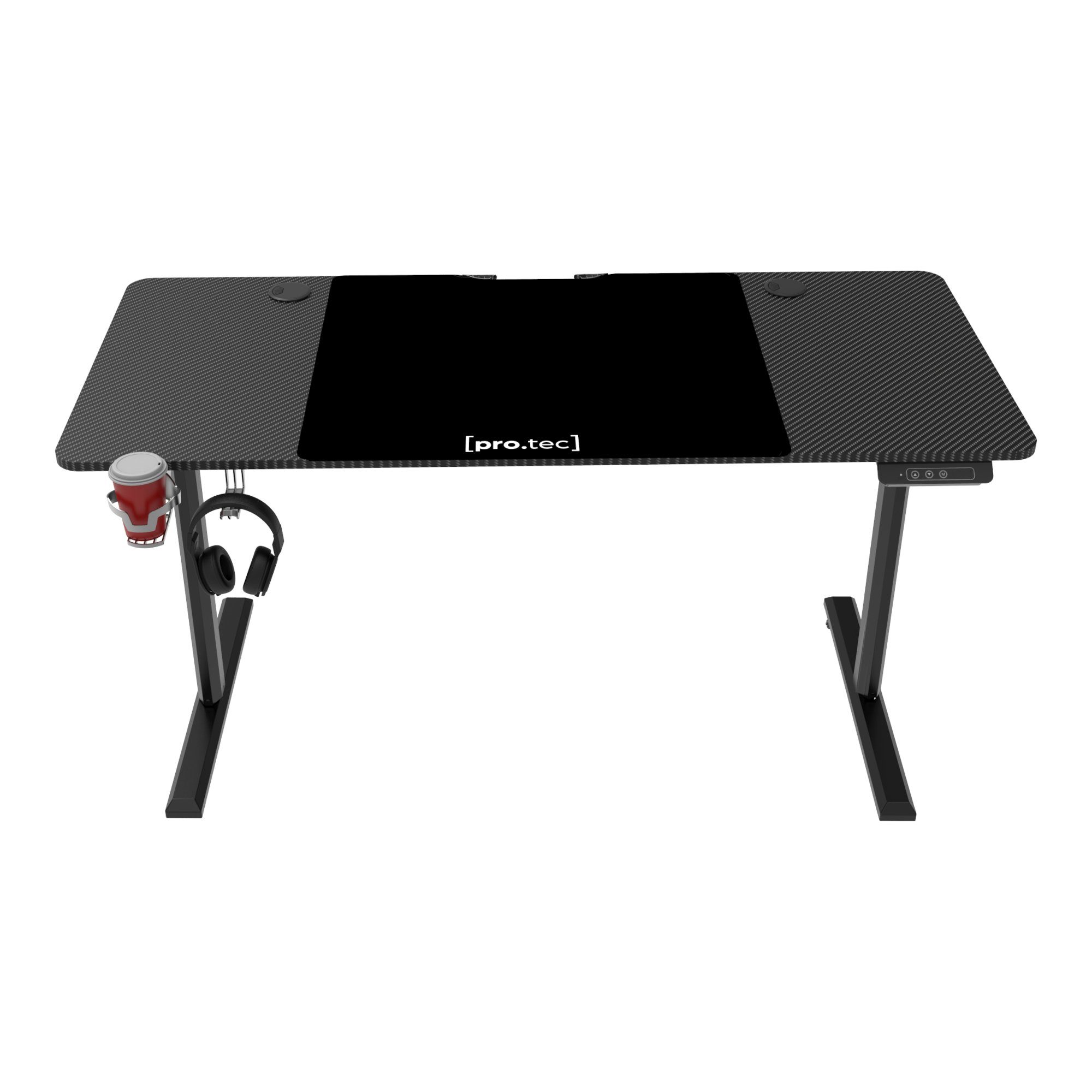 Tisch x pro.tec Computertisch, »Hayward« | cm 140 höhenverstellbar | 60 Schwarz Schwarz Schwarz Schwarz