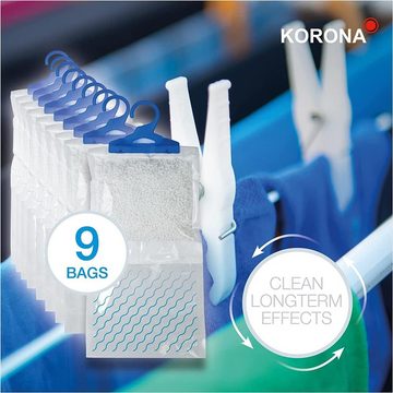 KORONA Luftentfeuchter Garderoben-Entfeuchter 82152, Entfeuchter Beutel, Weiß, Blau, Entfeuchtet Gaderoben
