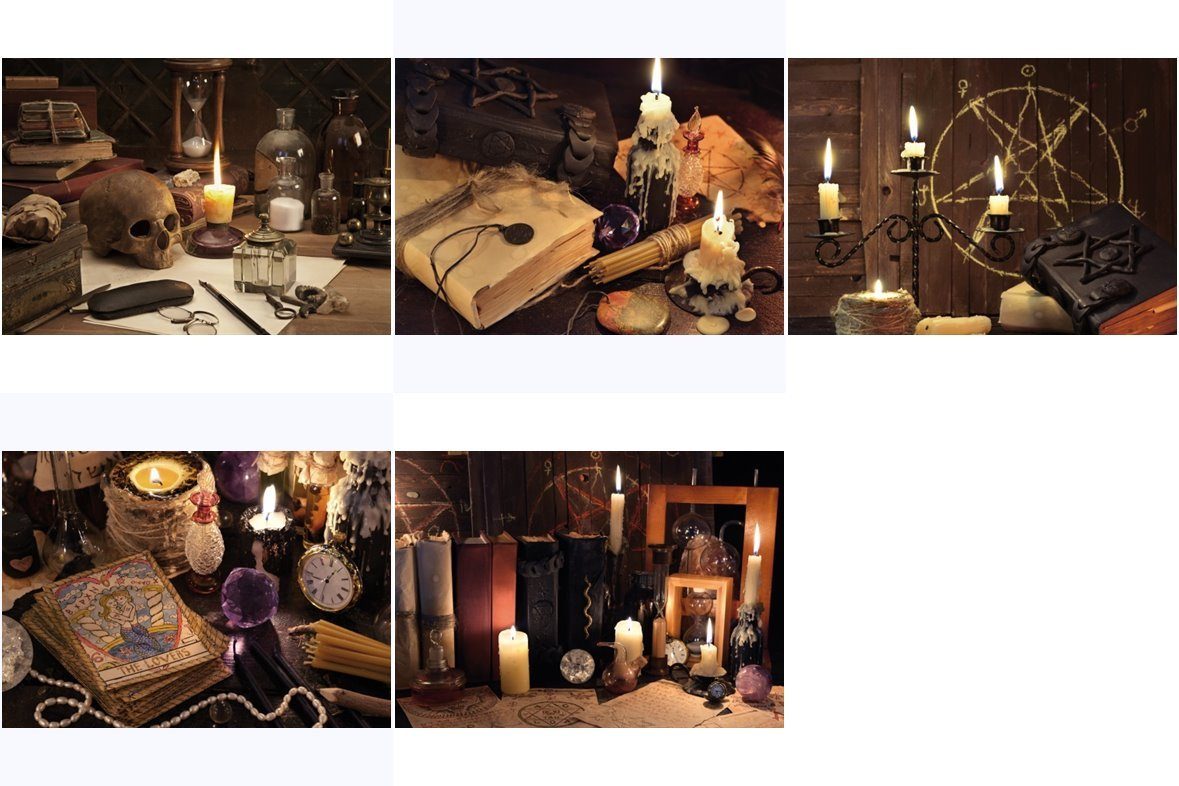 Postkarte n-Set "Mystic and Candles Objects"