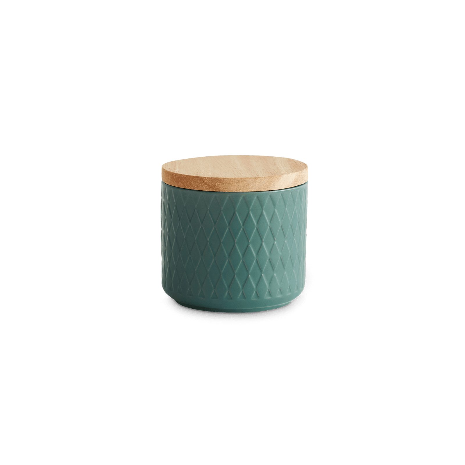 Vorratsdose SPRINGLANE Keramik Vorratsdosen mit Holzdeckel, 1x Dunkelgrün: 10x9cm