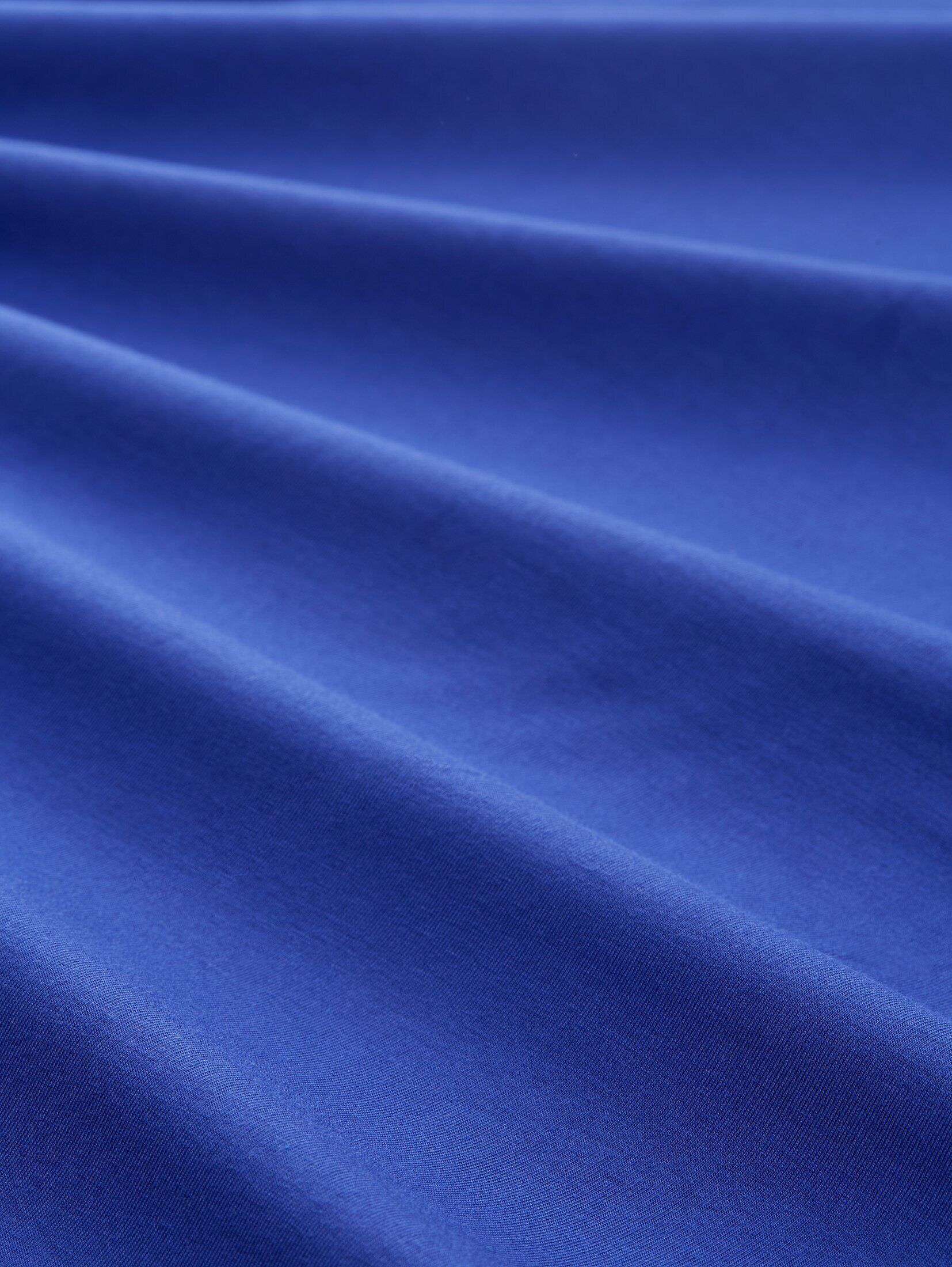 TOM TAILOR PLUS Langarmshirt Ausschnitt Plus T-Shirt mit - crest blue U-Boot