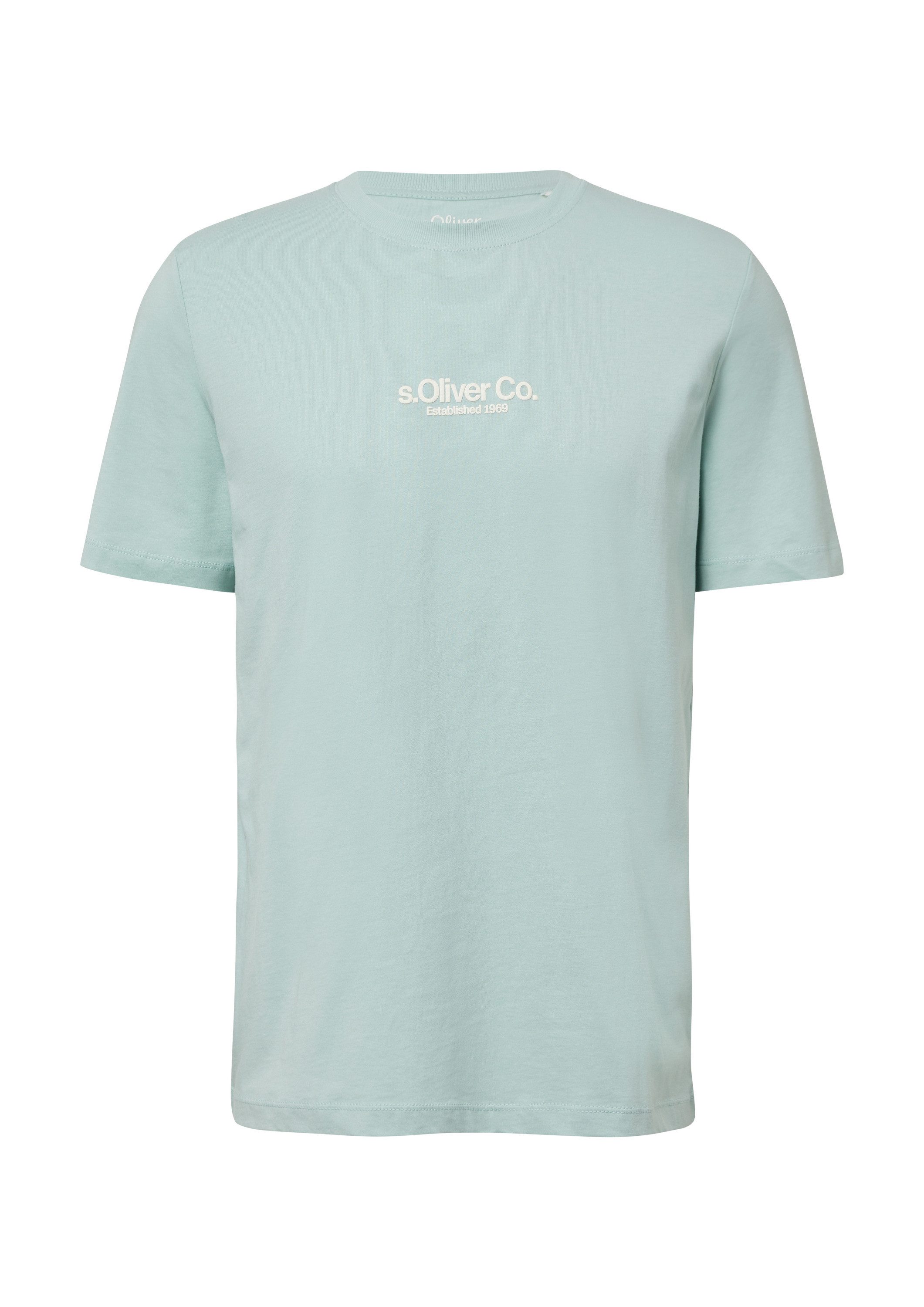 s.Oliver Kurzarmshirt T-Shirt T-Shirt aus Baumwolle mit Logo-Print günstig online kaufen