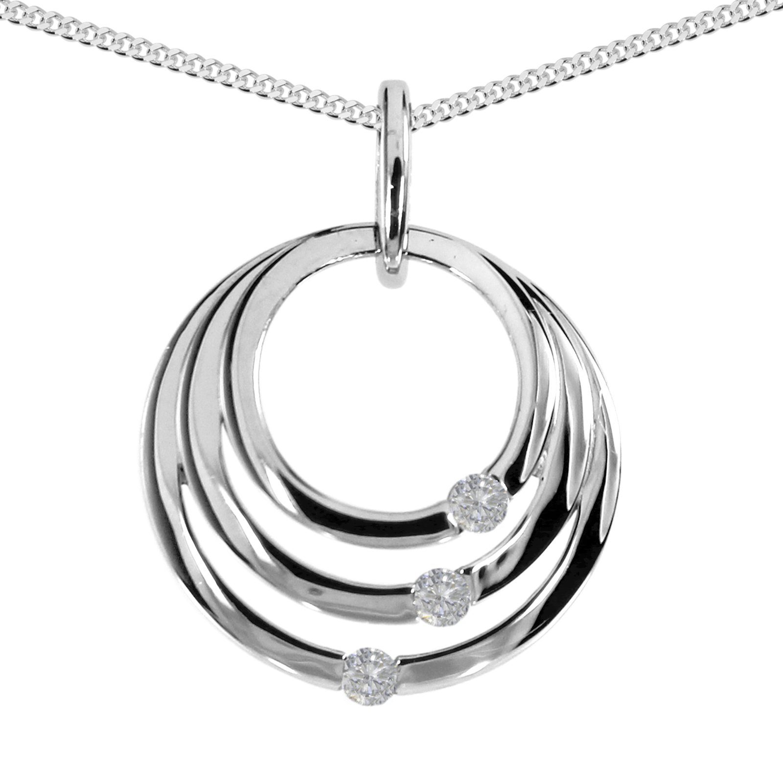 Aleasha Zirkonia-Perlenkette – Halskette Aus 925er Silber Mit Schwarzen/weißen Perlen, Länge 40+7 Cm (verstellbar)