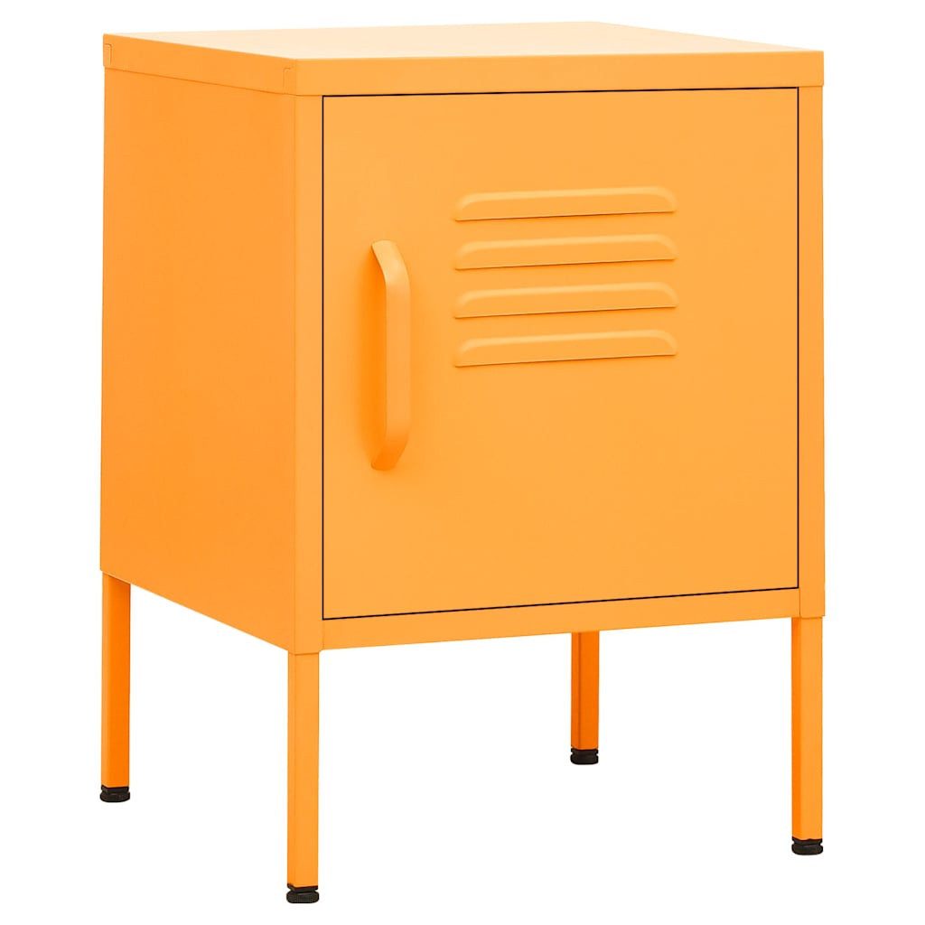 vidaXL Nachttisch Nachttisch Senfgelb 35x35x51 cm Stahl (1-St)